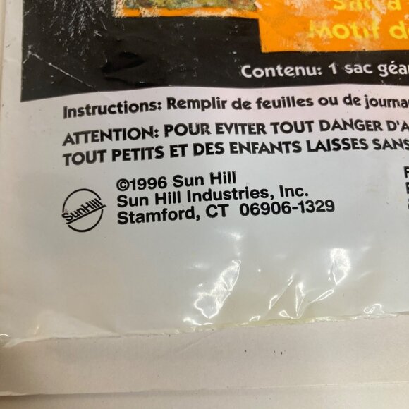 Vintage Sunhill Deluxe Giant Stuff a Pumpkin Leaf Bag w cat 56 x 60" #1 - Picture 5 of 6